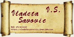 Vladeta Savović vizit kartica